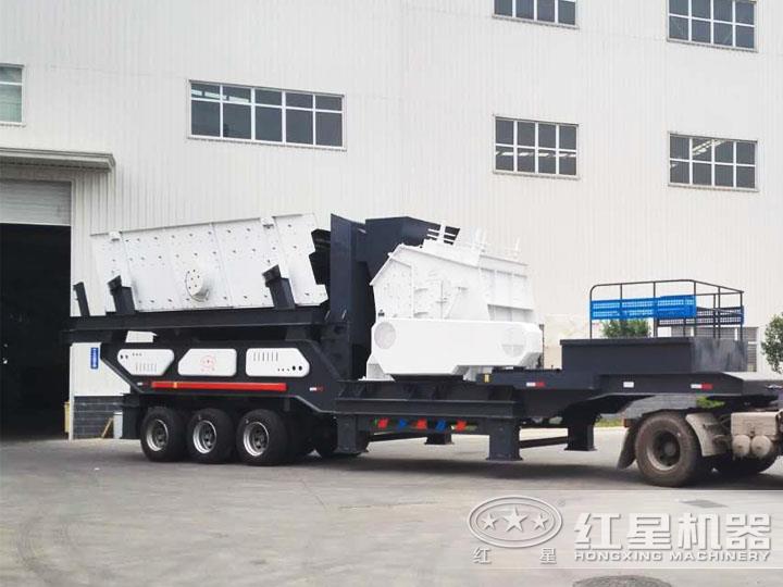 反擊破移動破碎機、二段破碎粒度均勻，產量高