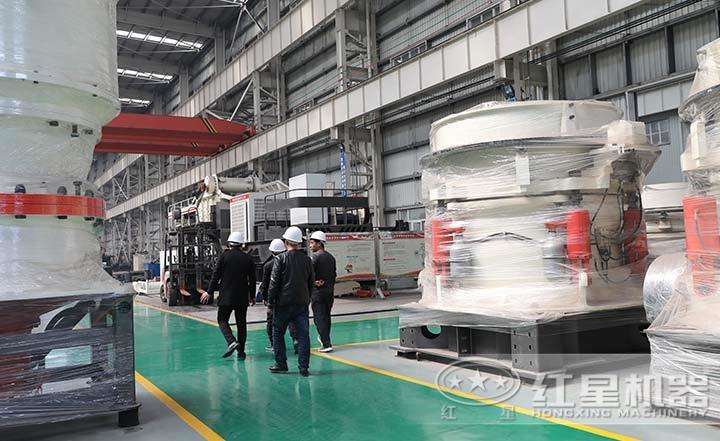 多缸液壓圓錐破碎機，自動化程度高，液壓馬達調整排料口
