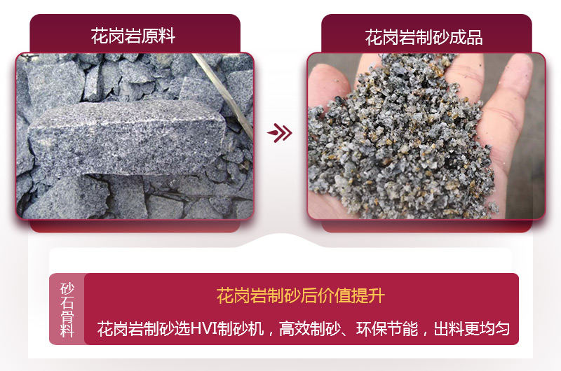 花崗巖制砂后，價值提升 