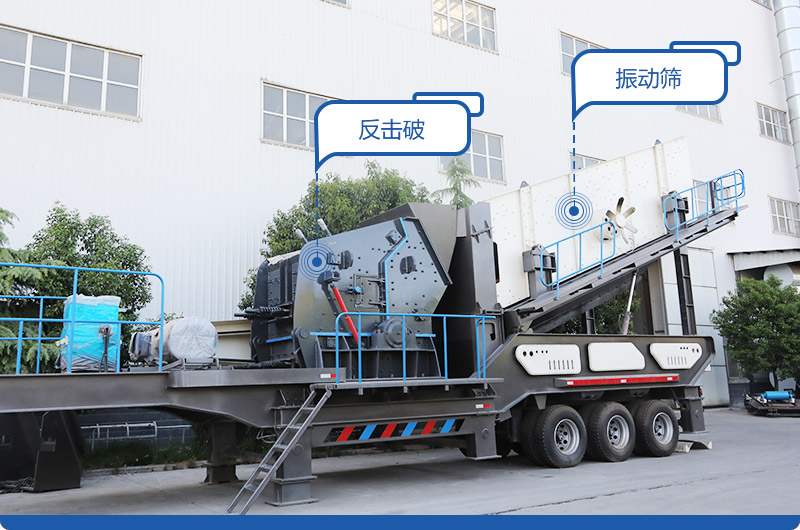 小型移動磕石機，配置反擊破