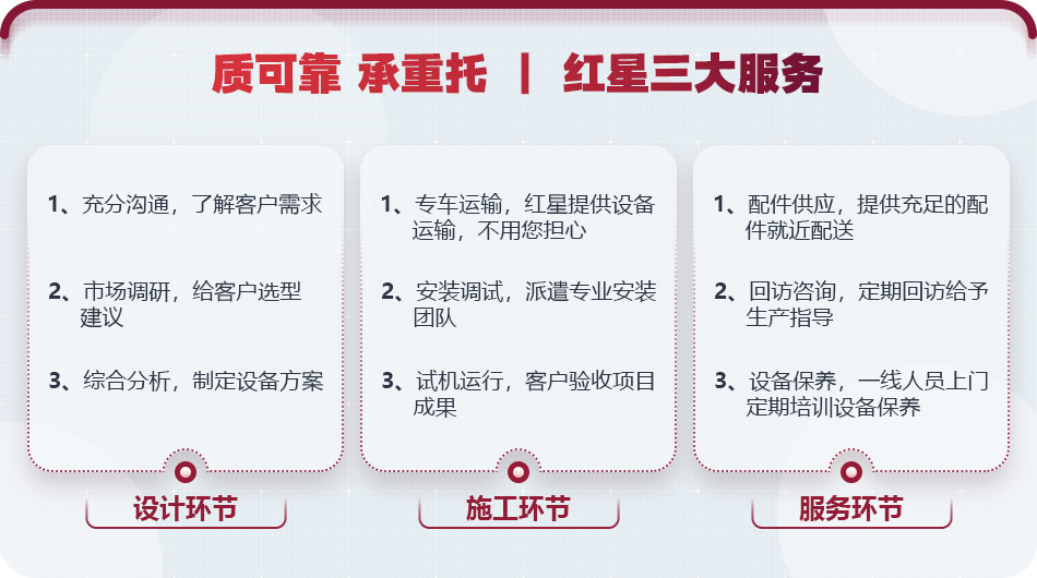 國內大型設備廠家，紅星服務值得信賴