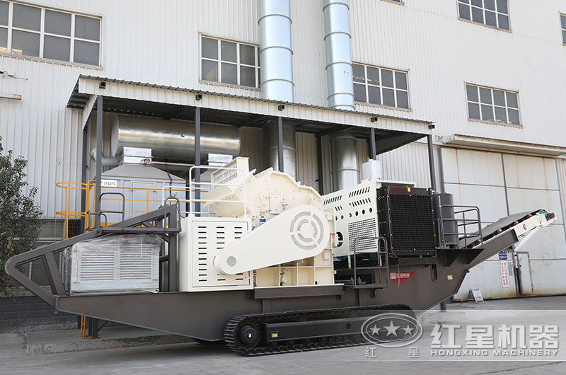 小型建筑垃圾制砂機設備，履帶式移動