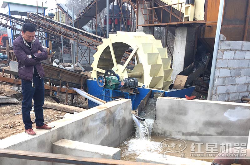 洗砂現場，建設沉淀池