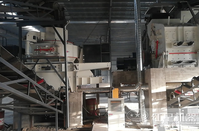 室內來料制砂加工現場